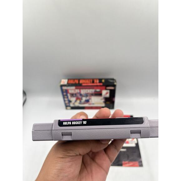 Super Nintendo SNES Game NHLPA Hockey 93 CIB Complete In Box - Picture 3 of 16